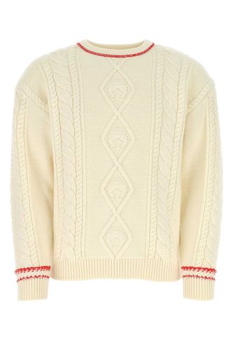 Ivory Wool Oversize Sweater - Marine Serre - Modalova