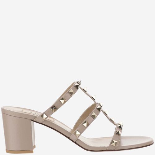 Mm Calfskin Rockstud Slider Sandal - Valentino Garavani - Modalova