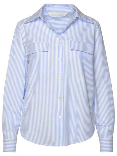 Palm Angels Light Blue Cotton Shirt - Palm Angels - Modalova