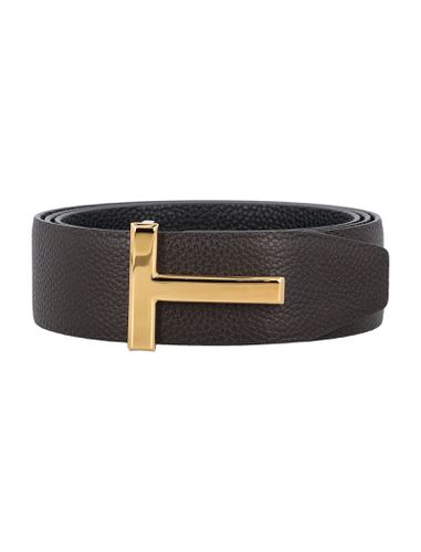 Tom Ford Grain Leather Icon Belt - Tom Ford - Modalova