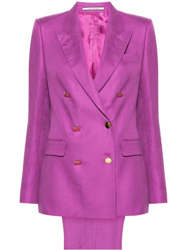 Double-breasted Linen Suit - Tagliatore - Modalova