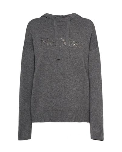 Logo Embellished Knitted Hoodie - 'S Max Mara - Modalova