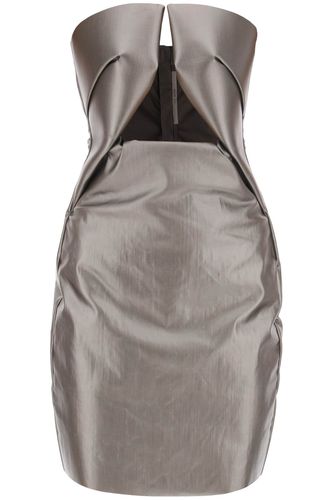 Prong Mini Dress In Silver Cotton - Rick Owens - Modalova