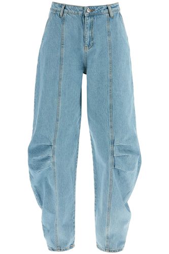 Beige Blue Denim Sculptural Design Jeans - Rotate by Birger Christensen - Modalova