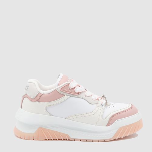 Versace Pink And White Sneakers - Versace - Modalova