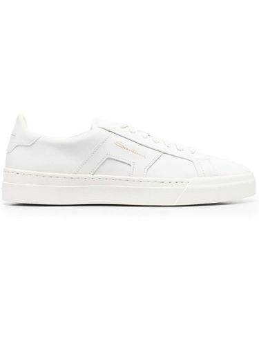 Santoni White Leather Sneakers - Santoni - Modalova