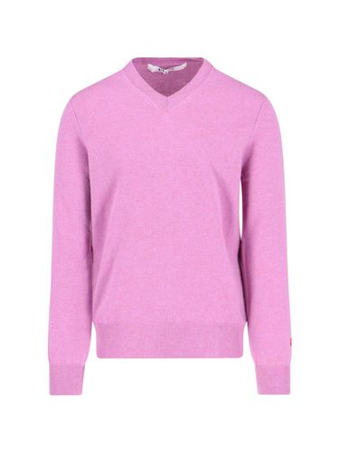 Logo V-neck Sweater - Comme des Garçons Play - Modalova