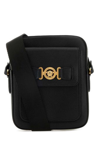 Black Leather Medusa Biggie Crossbody Bag - Versace - Modalova