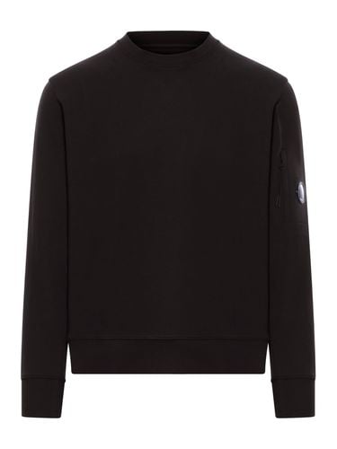 C. P. Company Crewneck Sweatshirt In Cotton Diagonal Raised Fleece Lens - C.P. Company - Modalova