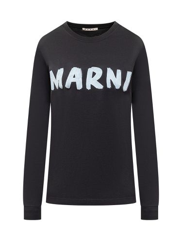 Marni Logo Print T-shirt - Marni - Modalova