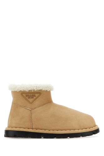 Prada Beige Suede Ankle Boots - Prada - Modalova