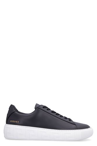 Versace Greca Leather Sneakers - Versace - Modalova