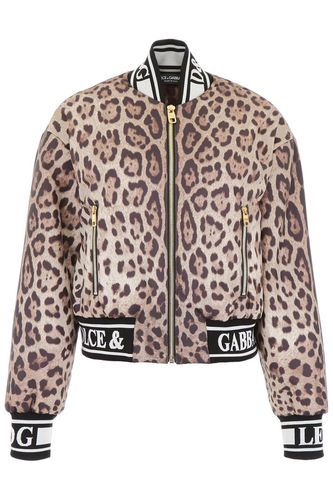 Leopard Print Bomber Jacket - Dolce & Gabbana - Modalova