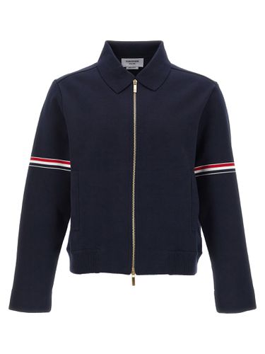 Navy Cotton Bomber Jacket - Thom Browne - Modalova