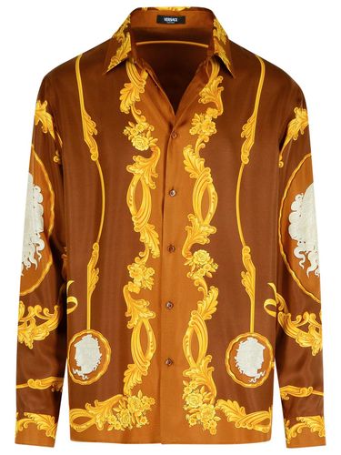 Versace Brown Silk Shirt - Versace - Modalova