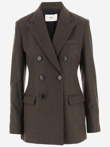 Double-breasted Wool Jacket - Ami Alexandre Mattiussi - Modalova