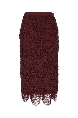 Burgundy Stretch Silk Blend Skirt - Ferragamo - Modalova