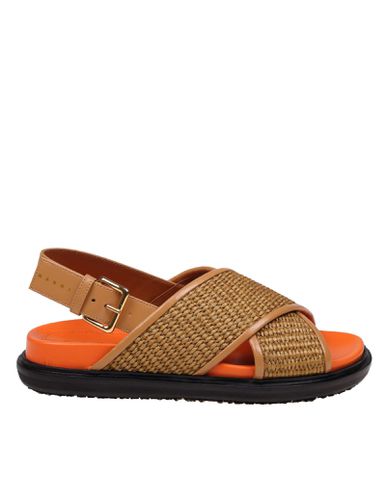 Fussbett Sandal In And Leather - Marni - Modalova