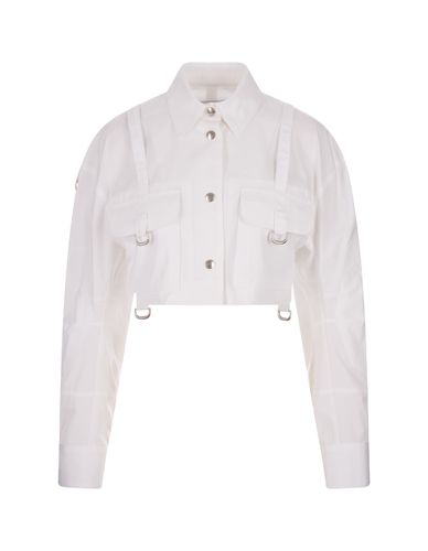 Off- Cargo Cropped Cotton Shirt - Off-White - Modalova