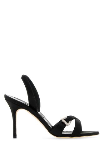 Black Satin Ramisli Sandals - Manolo Blahnik - Modalova