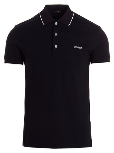 Zegna Logo Embroidery Polo Shirt - Zegna - Modalova