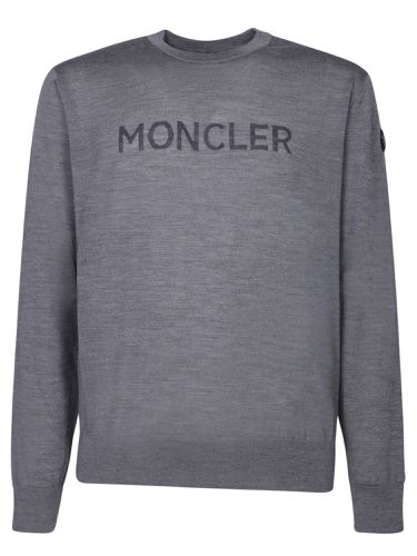 Moncler Grey Crew Neck Sweater - Moncler - Modalova