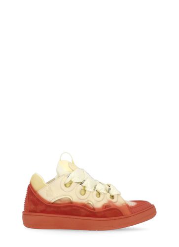 Curb Sneakers In Yellow Suede And Leather - Lanvin - Modalova