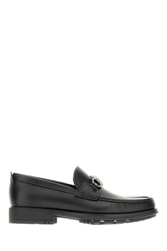 Ferragamo Black Leather Loafers - Ferragamo - Modalova