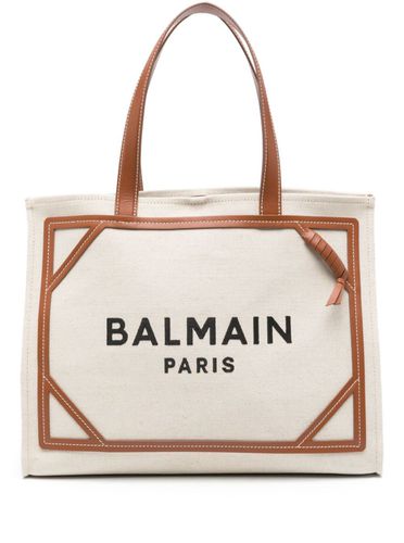 B-army Shopper Bag With Logo In Canvas Woman - Balmain - Modalova