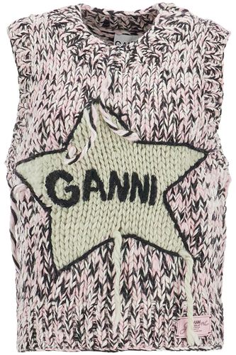 Ganni Woolen Vest With Inl - Ganni - Modalova