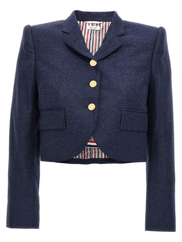 Thom Browne Cropped Flannel Jacket - Thom Browne - Modalova