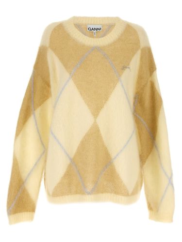 Logo Embroidery Diamond Sweater - Ganni - Modalova