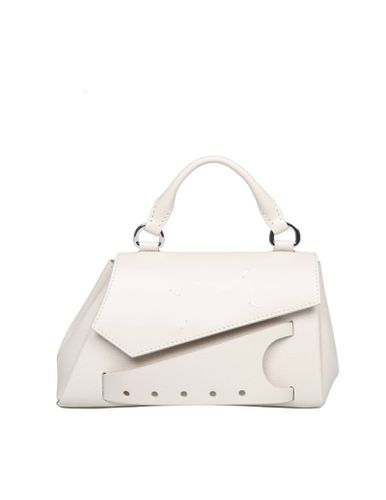 Asymmetric Handbag In Ivory Color Leather - Maison Margiela - Modalova