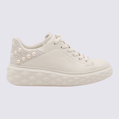 Jimmy Choo White Leather Sneakers - Jimmy Choo - Modalova