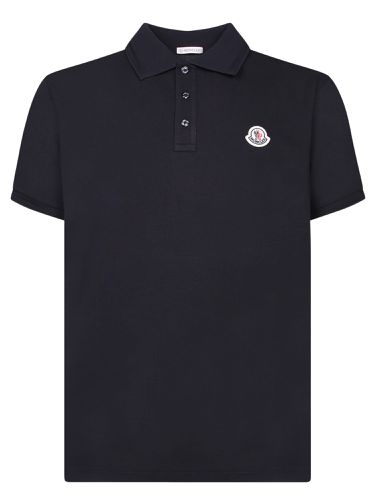 Logo-patch Cotton Polo Shirt - Moncler - Modalova