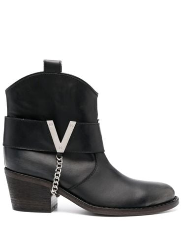 Texan Ankle Boots In Leather Woman - Via Roma 15 - Modalova