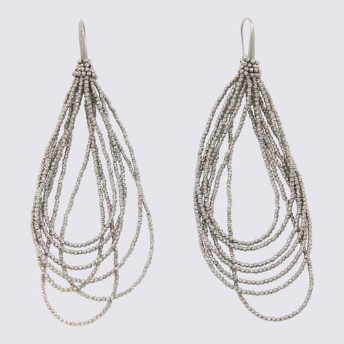 Silver-tone Brass Earrings - Brunello Cucinelli - Modalova