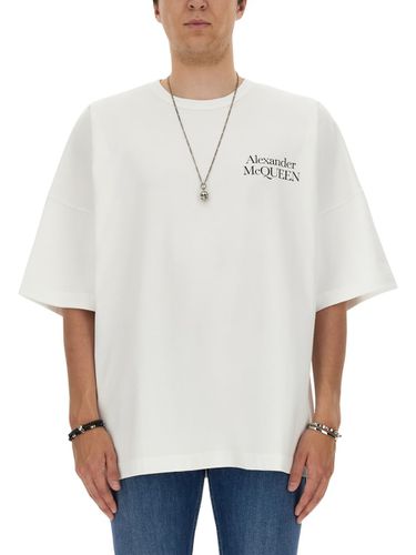 Oversize Logo T-shirt - Alexander McQueen - Modalova