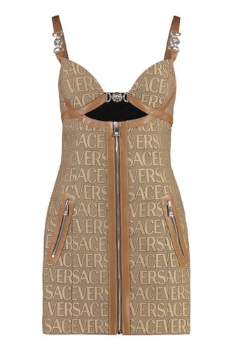 Versace Jaquard Mini Dress - Versace - Modalova