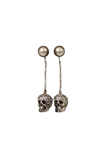 Gold Skull Earring - Alexander McQueen - Modalova