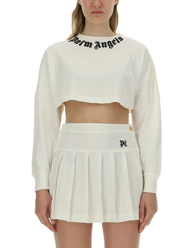 Palm Angels Cropped Sweatshirt - Palm Angels - Modalova