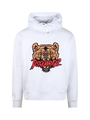 Bear Logo Cool Fit Hoodie Sweatshirt - Dsquared2 - Modalova