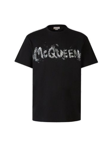 Logo Printed Crewneck T-shirt - Alexander McQueen - Modalova