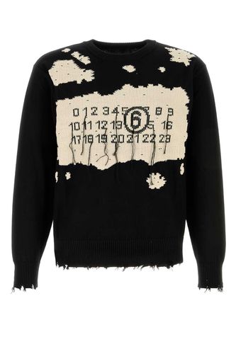 Black Cotton Sweater - MM6 Maison Margiela - Modalova