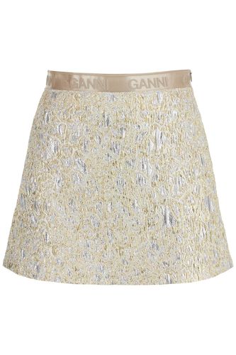 Ganni Metallic Cloquã Mini Skirt - Ganni - Modalova