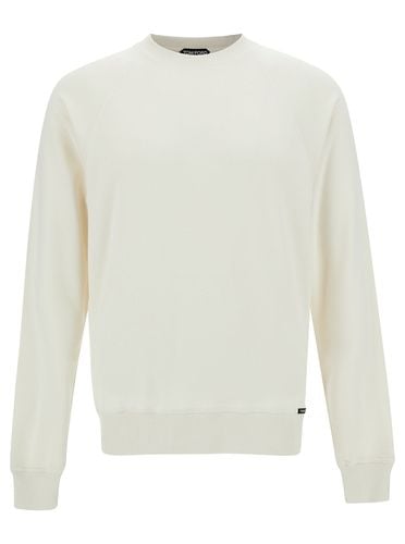 Crewneck Sweatshirt With Logo Patch In Modal Blend Man - Tom Ford - Modalova