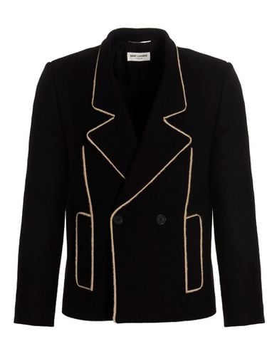 Saint Laurent Double Breast Peacoat - Saint Laurent - Modalova