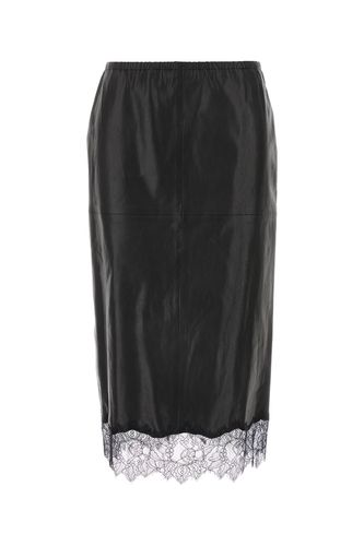 L038a Leather Skirt W/lace - Blumarine - Modalova