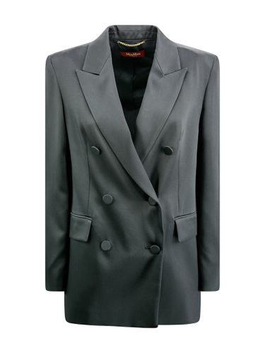 Double-breasted Blazer In Envers Satin - Max Mara Studio - Modalova