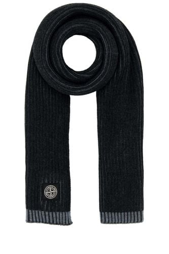 Stone Island Dark Grey Wool Scarf - Stone Island - Modalova